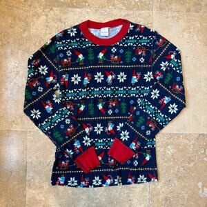 Hanna Andersson Holiday Gnome Size XS - Long Sleeve Christmas Pajama Top Cotton